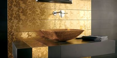 Золотая плитка для ванны
