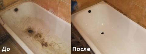 Восстановление чугунной ванны в Киеве